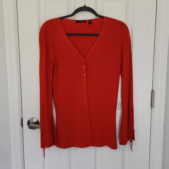 Cyrus Orange Flare Sleeve Sweater - Picture 2 of 13